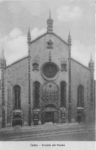 B3872 Italien Como Facciata del Duomo Front/Back Scan
