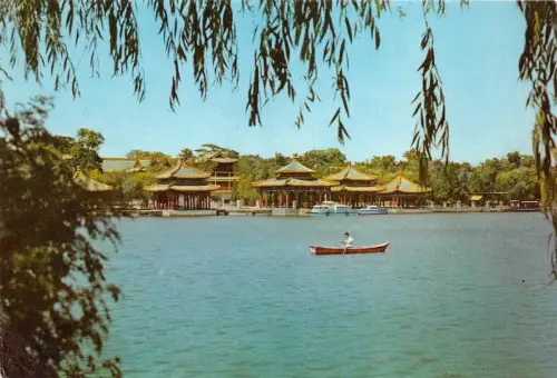 B44435 China Fünf Drachenpavillons Peihai Park Boote Bateaux