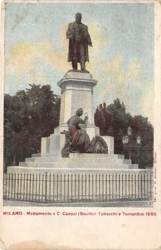 Br33985 Milano Monumento a C. Cavour italy