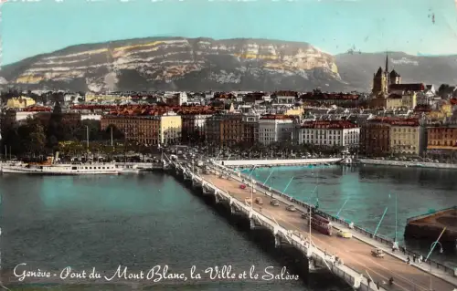 B66535 Genmeve Pont du Mont Blanc la Ville et la Salve Schweiz