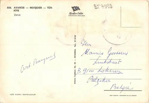 BT7593 Avanos Nevshehit Tur kye zelve Turkey