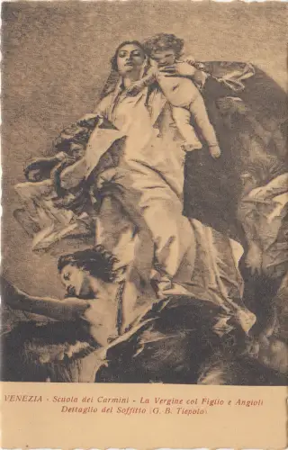 BF18236 g b tiepolo la vierge col figlio e angioli dettagli art front/back image