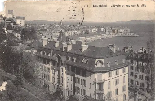 BR36422 Nechatel l Evois et vue sur la ville Schweiz
