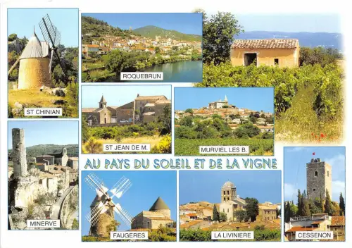 B50176 Languedoc Herault Moulin A Vent Windmühle Multi Vues Frankreich