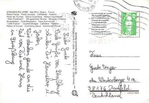 BG18244 Straßburg Schiffsbateaux Multi Views Frankreich