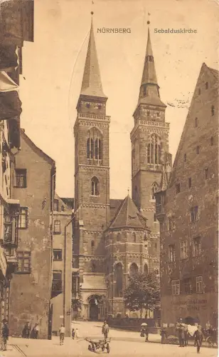 B4426 Deutschland Nunrberg Sebalduskirche 1909 Front/Back Scan