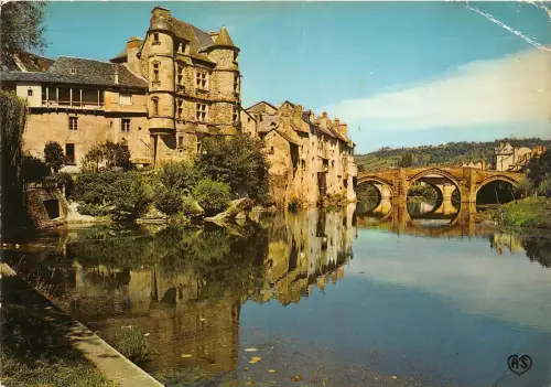 BR1253 Espalion Le Pont Gothique Frankreich