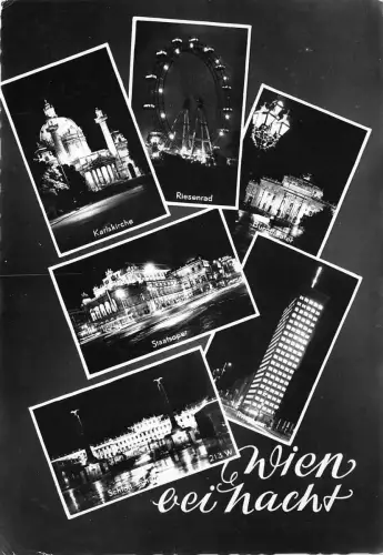 B31885 Wien bei Nacht Mehrfachansichten Österreich