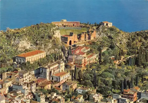 B68963 Taormina Panorama e Teatro Greco italy