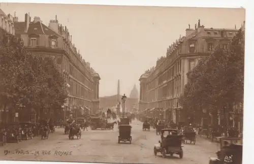 B79866 paris la rue royale car voiture france front/back image