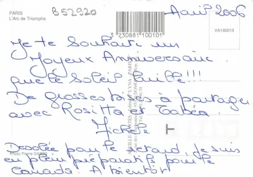 B52920 Paris Arc de Triomphe france