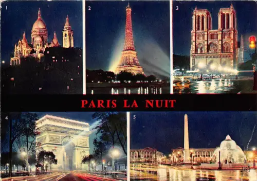 B31597 Paris la nuit multi vues france