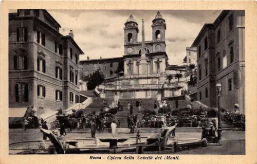 Br34117 Roma Chiesta della Trinita dei Monti Italien