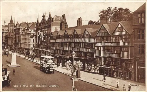 B86066 old staple inn holborn double decker bus london uk