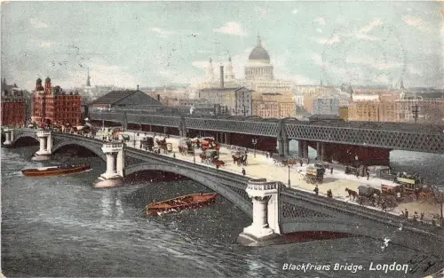 BR58062 Blackfriars Bridge Wagenschiff Bateaux London UK
