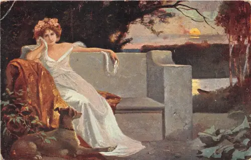 B27418 Kunst Peintures & Tableaux Ferdinand Wagner Einsam