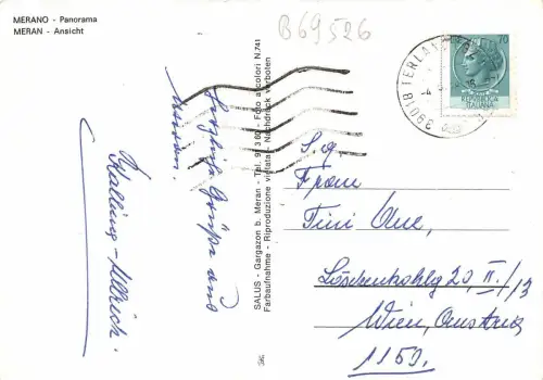 B69526 Italien Meran Panorama Italien