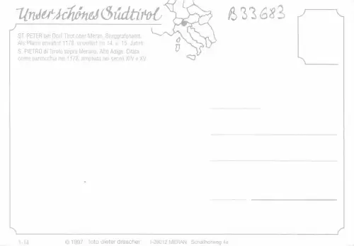B33683 St Peter bei Dorf Tirol über Meran Italien