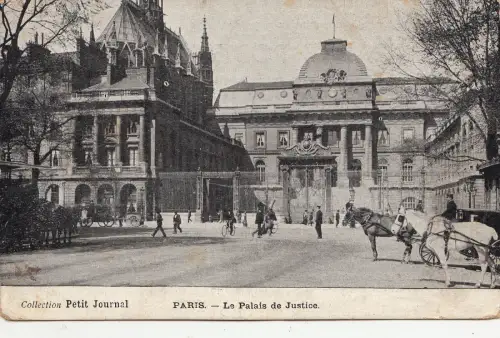 BF11598 le palais de justice chariot paris france front/back image