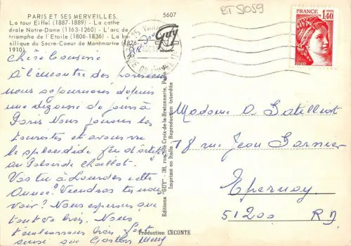 BT5059 La tour eiffel Paris Frankreich