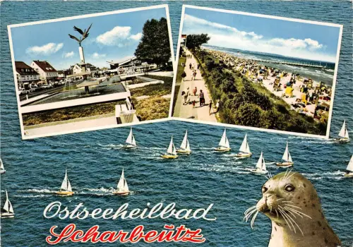 BG10136 Ostseeheilbad Scharbeutz Robbenschiff Bateaux Seilschiff Germany