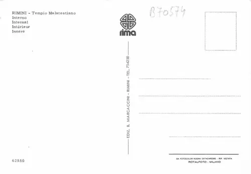 B70574 Rimini Tempio Maltestiano Italien