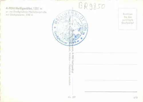 BR9850 Heiligenblut Österreich