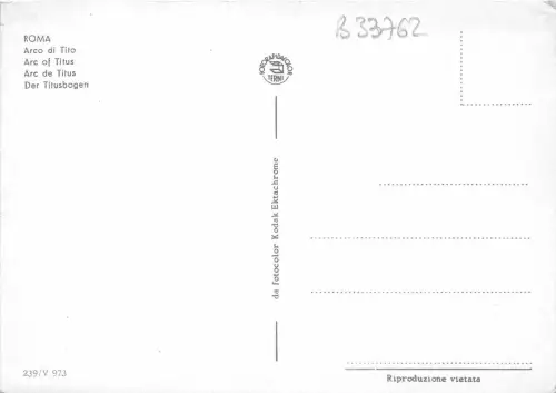 B33762 Roma Arc de Titus Italien
