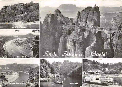 B44666 Bastei Sachs Schweiz Bastei Multiviews Boote Bateaux Germany