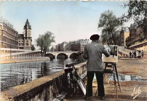 BR12621 Paris Vers la Pont Saint Michel Echtfoto Frankreich