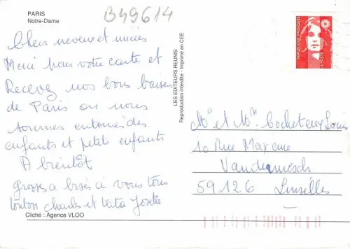 B49614 Paris Notre Dame Frankreich