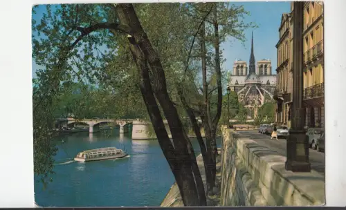 BF31022 l abside de notre dame de paris france front/back image