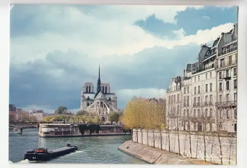 BF31242 paris la seine et notre dame france front/back image