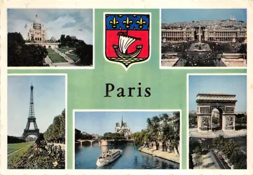BR1659 Frankreich Paris Multi Vues Boote Bateaux