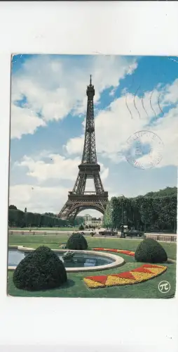 BF19721 sous le ciel de paris la tour eiffel france front/back image