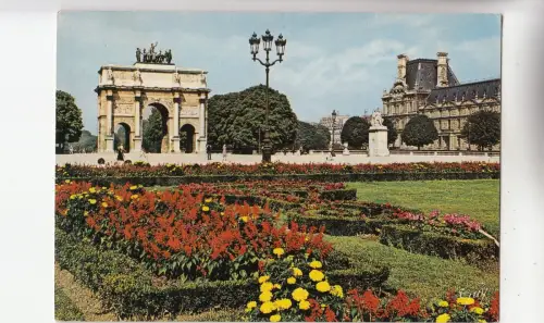 BF31658 paris les jardins et le palais du louvre france front/back image