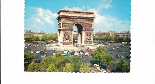 BF14018 Paris Frankreich Auto Platz d l etoile Front/Back Bild