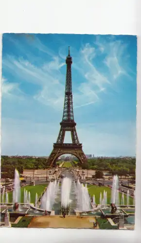 BF19504 paris la tour eiffel et les jardins france front/back image