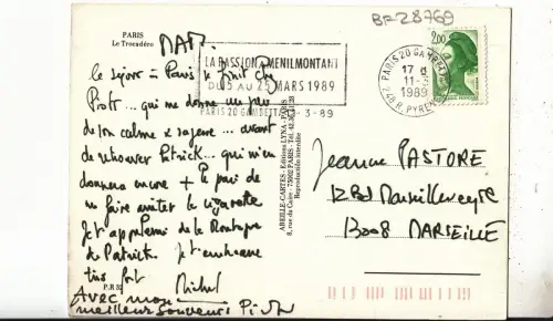 BF28769 le trocadero paris france front/back image