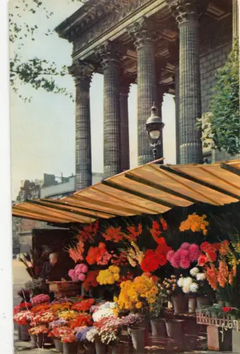 BF14665 paris le marche aux fleurs de la madeleine france front/back image