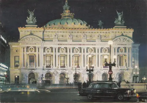 BF25713 L OPERA ILLUMINE PARIS FRANCE FRONT/BACK IMAGE