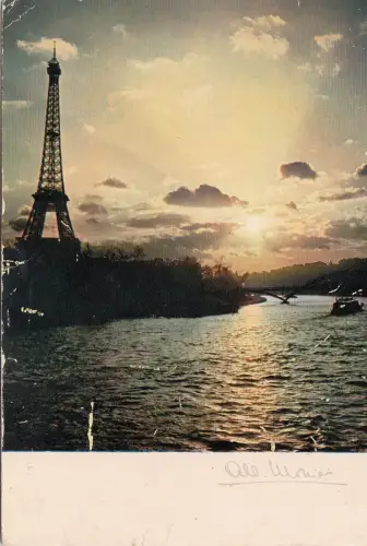 BF20743 crepuscule sur la seine paris paris france front/back image