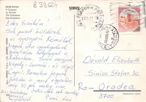 B33624 Roma Coloseum italy