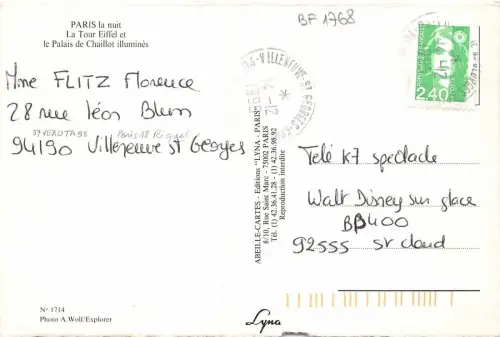 BF1768 paris la tour eiffel Frankreich