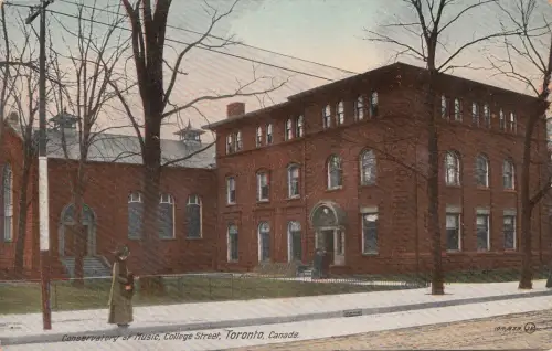 B77371 toronto conservatory of music college stree canada scan front/back image