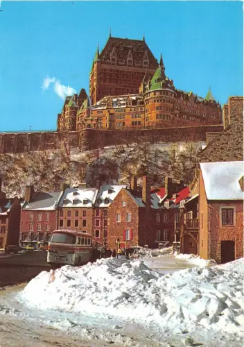 BR4965 Quebec Chateau Frontenac dominant la vieile basse ville en hiver canada