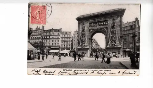 BF11660 boulevard porte st denis paris france front/back image