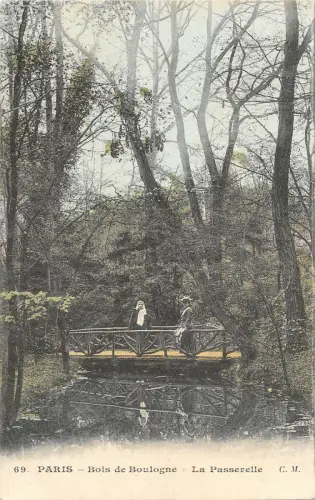 B108029 Frankreich Paris Bois de Boulogne La Passerelle Echtfoto UK