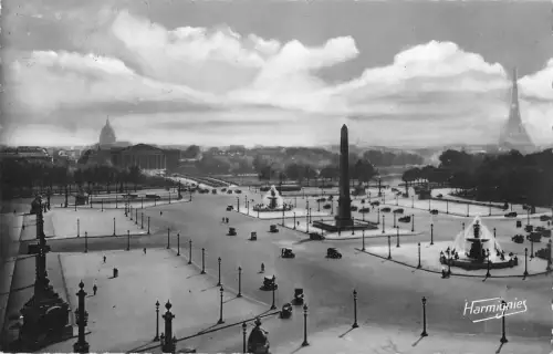 B107551 Frankreich Paris Place de la Concorde Brunnen Echtfoto UK
