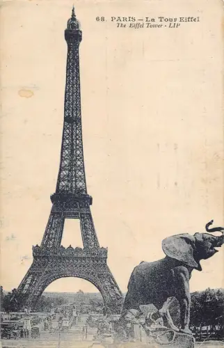 B107999 Frankreich Paris La Tour Eiffel, Der Eiffelturm Statue Echtfoto UK